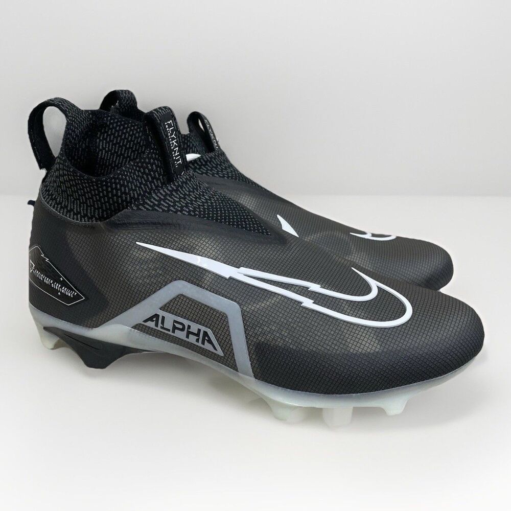 Nike Alpha Menace Elite 3 Men Size 13 Wide Black Football Cleats DH1350-001 New